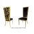 Rosana Chair Gold Cushion Black