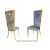 Rosana Chair Gold Cushion Dusty Blue