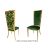 Rosana Chair Gold Cushion Emerald Green