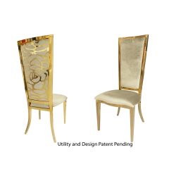 Rosana Chair Gold Cushion Ivory
