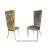 Rosana Chair Gold Cushion Silver