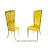 Rosana Chair Gold Cushion Yellow