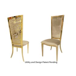 Rosana Chair Gold Cushion Champagne