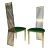Roseline Chair Gold Cushion Emerald Green