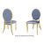 Tiffany Chair Gold Cushion Dusty Blue
