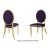 Tiffany Chair Gold Cushion Eggplant