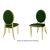 Tiffany Chair Gold Cushion Emerald Green