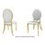 Tiffany Chair Gold Cushion White