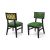 Sedia Moderna Black Chair Gold - Cushion Emerald Green