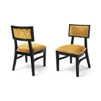 Sedia Moderna Black Chair Gold - Cushion Gold