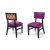 Sedia Moderna Black Chair Gold - Cushion Magenta