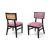 Sedia Moderna Black Chair Gold - Cushion Light Pink