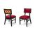 Sedia Moderna Black Chair Gold - Cushion Red