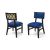 Sedia Moderna Black Chair Gold - Cushion Royal Blue
