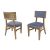 Sedia Nova Natural Chair Gold - Cushion Dusty Blue