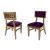 Sedia Nova Natural Chair Gold - Cushion Eggplant