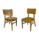 gold-finish Sedia Nova Natural event dining chair with Gold upholstered seat cushion