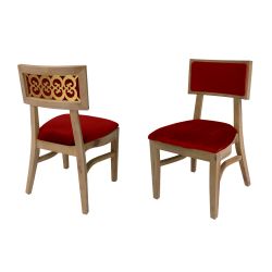 Sedia Nova Natural Chair Gold - Cushion Red