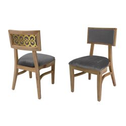 Sedia Nova Natural Chair Gold - Cushion Silver