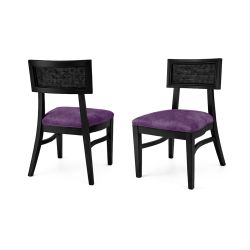 Siena Black Chair - Cushion Eggplant