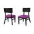 Siena Black Chair - Cushion Magenta