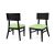 Siena Black Chair - Cushion Mint