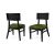 Siena Black Chair - Cushion Moss