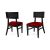 Siena Black Chair - Cushion Red