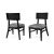 Siena Black Chair - Cushion Silver