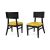 Siena Black Chair - Cushion Yellow