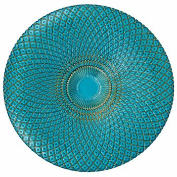Harlequin Charger Plate (Aqua)