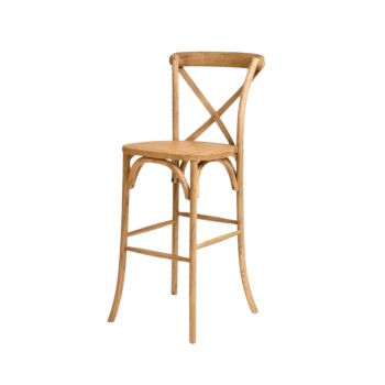 Cross Back Barstool (Wood)
