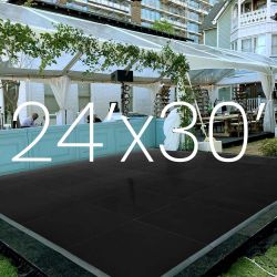 Dance Floor Black Vinyl 3'x3' (Snap lock) 24x30
