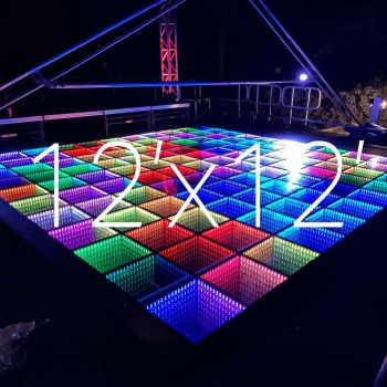 Dance Floor Mirror LED (Glass) 2'x2' for parties up to 50 people 12x12 