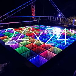 Dance Floor Mirror LED (Glass) 2'x2' for parties up to 190 people 24x24 