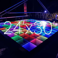 Dance Floor Mirror LED (Glass) 2'x2' for parties up to 240 people 24x30 