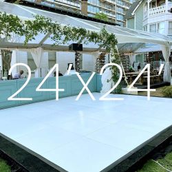 Dance Floor White Vinyl 3'x3' (Snap Lock) 24x24