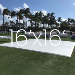 Dance Floor White 4'x4' for parties up to 75 people 16x16