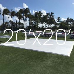 Dance Floor White 4'x4' for parties up to 130 people 20x20