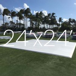 Dance Floor White 4'x4' for parties up to 190 people 24x24 