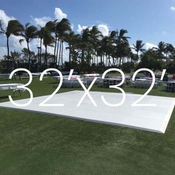 Dance Floor White 4'x4' for parties up to 300 people 32x32 