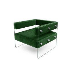 Crystal Armchair - Emerald Green