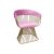Reflection Accent Chair Art Deco Gold - Light Pink Velvet