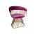 Reflection Accent Chair Art Deco Gold - Magenta Velvet