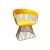 Reflection Accent Chair Art Deco Gold - Yellow Velvet