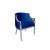 Reflection Accent Chair Boss Silver - Royal Blue Velvet
