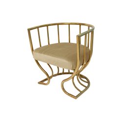 Reflection Accent ArmChair Tulip Gold - Champagne Velvet