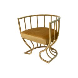 Reflection Accent ArmChair Tulip Gold - Gold Velvet