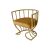 Reflection Accent ArmChair Tulip Gold - Gold Velvet