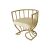Reflection Accent ArmChair Tulip Gold - Ivory Velvet